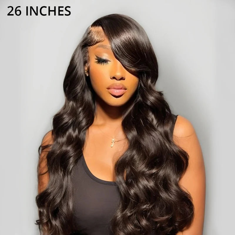 Perucas 360 Lace Wigs Body Wave Invisi-Band Transparent Lace Frontal de Cabelo Humano