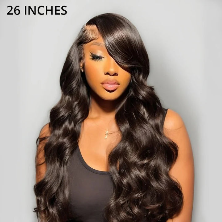 Perucas 360 Lace Wigs Body Wave Invisi-Band Transparent Lace Frontal de Cabelo Humano