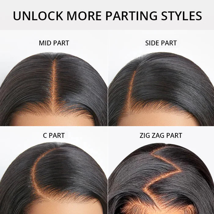 Peruca Zlike Chanel Natural 100% Cabelo Humano Virgem Com Renda Frontal 13x4 Para Mulheres