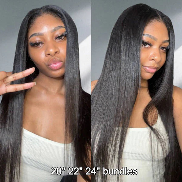 Extensões de Cabelo Humano 1 Pacote de Cabelo Brasileiro Virgem, Liso, Não Processado  Grau 12A