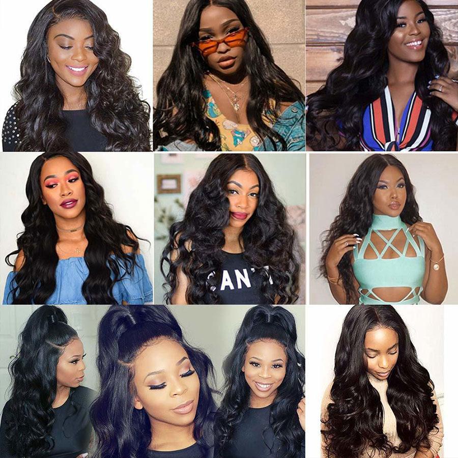 Kit Para Confecção de Perucas: Bundles Com Textura Body Wave e Closure — Cabelo Humano Brasileiro 12A de Alta Densidade