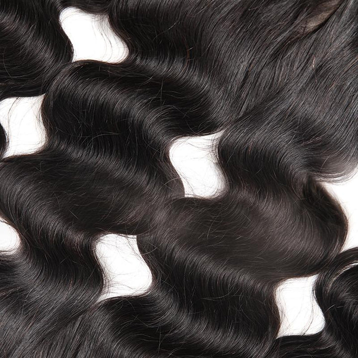 Kit Para Confecção de Perucas: Bundles Com Textura Body Wave e Closure — Cabelo Humano Brasileiro 12A de Alta Densidade