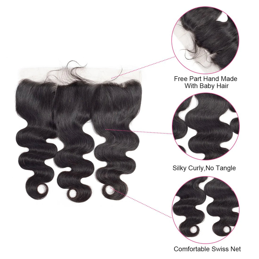 Kit Para Confecção de Perucas: Bundles Com Textura Body Wave e Closure — Cabelo Humano Brasileiro 12A de Alta Densidade