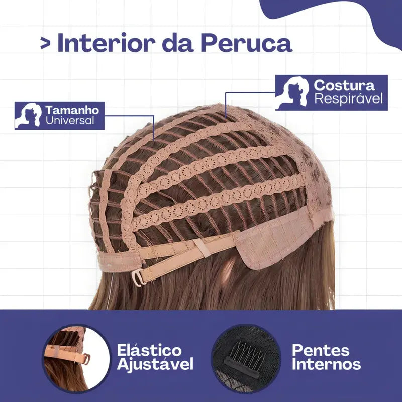Peruca 70cm Cabelo Longo Cacheado Preto Névoa Suave com Franja Capuz Completo de Ondas de Água Descontraídas Visual de Atmosfera Fria Modelo Favorito