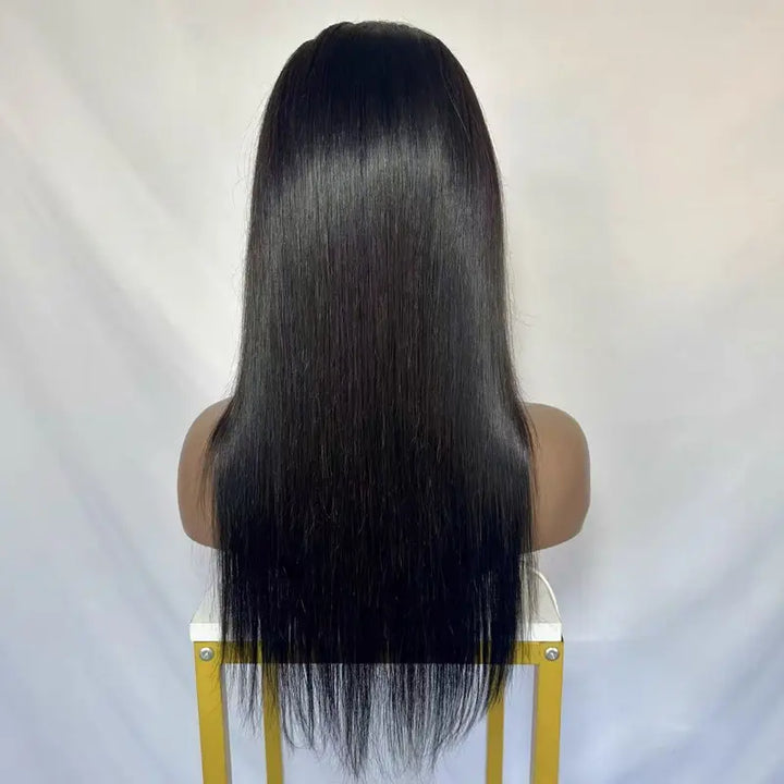 Humano Zlike Peruca de Cabelo Humano Ocidental de 60cm 13*4 Lace Front Wig Cabelo Liso Natural Conjunto Comple