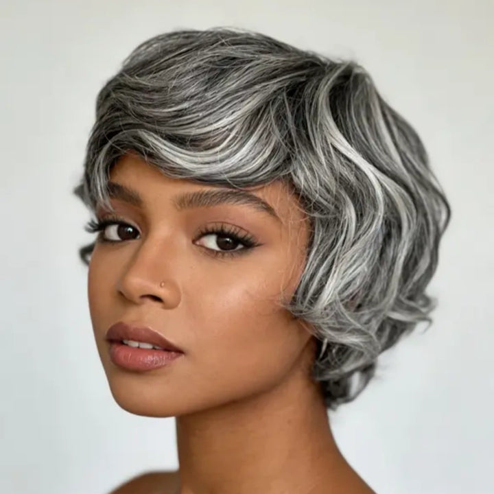 Cabelo Humano 26cm 5 Cores Disponíveis Peruca de Cabelo Humano Real 26cm, Cores Naturais e Degradê