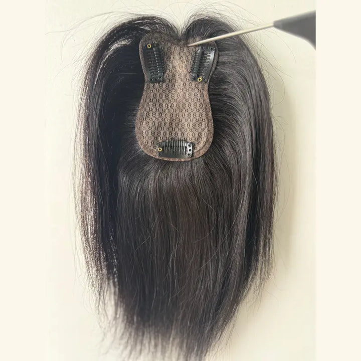 50g x 25cm Versão Espessa Aprimorada Aplique Com Topo Alto Para Mais Volume Toupee Feminina Fios de Hair Natu