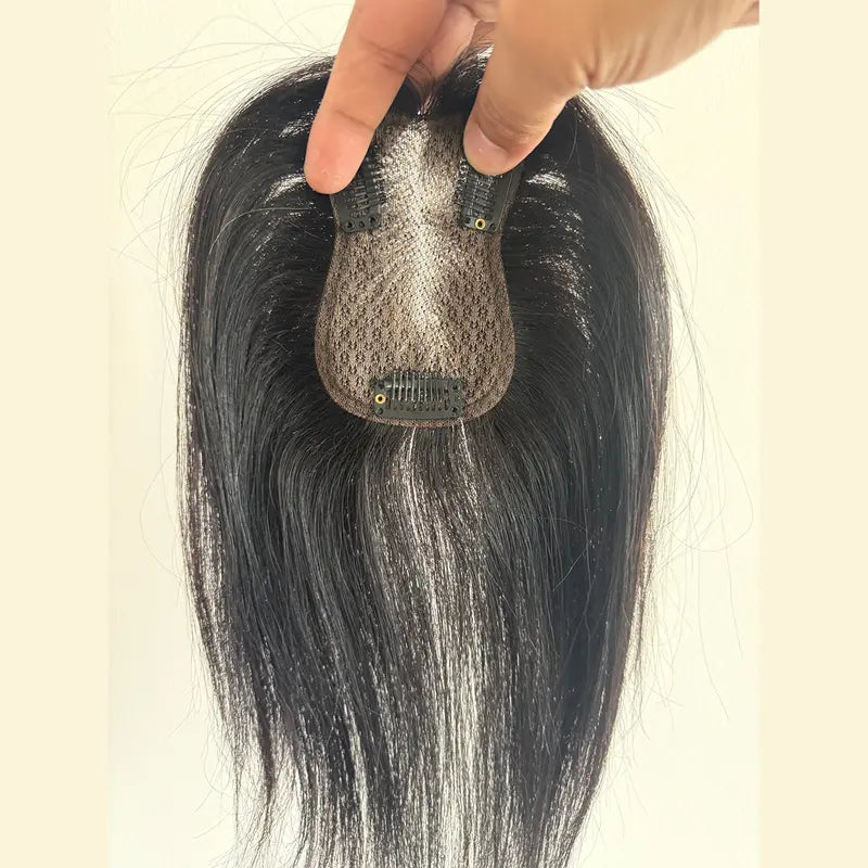 50g x 25cm Versão Espessa Aprimorada Aplique Com Topo Alto Para Mais Volume Toupee Feminina Fios de Hair Natu